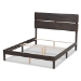 Baxton Studio Anthony Modern and Contemporary Dark Grey Oak Finished Wood Queen Size Panel Bed - BSOMG0024-Green Gray-Queen