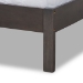 Baxton Studio Anthony Modern and Contemporary Dark Grey Oak Finished Wood Queen Size Panel Bed - BSOMG0024-Green Gray-Queen