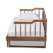 Baxton Studio Muriel Modern and Transitional Walnut Brown Finished Wood Expandable Twin Size to King Size Spindle Daybed - BSOMG0037-Walnut-Daybed