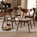 Baxton Studio Danica Mid-Century Modern Transitional Light Beige Fabric Upholstered and Walnut Brown Finished Wood 4-Piece Dining Chair Set - BSODanica-Latte/Walnut-DC