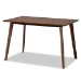 Baxton Studio Lois Mid-Century Modern Transitional Light Grey Fabric Upholstered and Walnut Brown Finished Wood 5-Piece Dining Set - BSODanica/Fiesta-Smoke/Walnut-5PC Dining Set