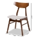 Baxton Studio Danica Mid-Century Modern Transitional Light Grey Fabric Upholstered and Walnut Brown Finished Wood 4-Piece Dining Chair Set - BSODanica-Smoke/Walnut-DC