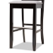 Baxton Studio Carson Modern and Contemporary Grey Fabric Upholstered and Espresso Brown Finished Wood 2-Piece Bar Stool Set - BSORH315B-Grey/Dark Brown-BS