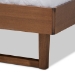 Baxton Studio Viviana Modern and Contemporary Light Grey Fabric Upholstered and Ash Walnut Finished Wood Full Size Platform Bed - BSOViviana-Light Grey/Ash Walnut-Full