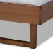Baxton Studio Natalia Mid-Century Modern Dark Grey Fabric Upholstered and Ash Walnut Finished Wood Queen Size Platform Bed - BSONatalia-Dark Grey/Ash Walnut-Queen