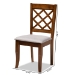 Baxton Studio Brigitte Modern and Contemporary Grey Fabric Upholstered and Walnut Brown Finished Wood 4-Piece Dining Chair Set - BSORH330C-Grey/Walnut-DC-4PK