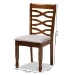 Baxton Studio Elijah Modern and Contemporary Grey Fabric Upholstered and Walnut Brown Finished Wood 4-Piece Dining Chair Set - BSORH318C-Grey/Walnut-DC-4PK