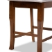 Baxton Studio Aria Modern and Contemporary Grey Fabric Upholstered and Walnut Brown Finished Wood 2-Piece Counter Height Pub Chair Set - BSORH320P-Grey/Walnut-PC
