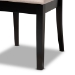 Baxton Studio Lore Modern and Contemporary Sand Fabric Upholstered and Dark Brown Finished Wood 7-Piece Dining Set - BSOLore-Sand/Dark Brown-7PC Dining Set