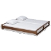 Baxton Studio Klara Modern and Contemporary Walnut Finished Wood Expandable Twin Size to King Size Bed Frame - BSOMG0026-Walnut-Twin