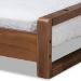 Baxton Studio Klara Modern and Contemporary Walnut Finished Wood Expandable Twin Size to King Size Bed Frame - BSOMG0026-Walnut-Twin