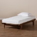 Baxton Studio Hiro Modern and Contemporary Walnut Finished Wood Expandable Twin Size to King Size Bed Frame - BSOMG0036-Walnut-Extension Bed