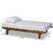 Baxton Studio Hiro Modern and Contemporary Walnut Finished Wood Expandable Twin Size to King Size Bed Frame - BSOMG0036-Walnut-Extension Bed