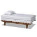 Baxton Studio Hiro Modern and Contemporary Walnut Finished Wood Expandable Twin Size to King Size Bed Frame - BSOMG0036-Walnut-Extension Bed