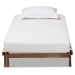 Baxton Studio Hiro Modern and Contemporary Walnut Finished Wood Expandable Twin Size to King Size Bed Frame - BSOMG0036-Walnut-Extension Bed