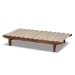 Baxton Studio Hiro Modern and Contemporary Walnut Finished Wood Expandable Twin Size to King Size Bed Frame - BSOMG0036-Walnut-Extension Bed