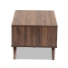 Baxton Studio Naoki Modern and Contemporary Two-Tone Grey and Walnut Finished Wood 1-Drawer Coffee Table - BSOLV15CFT15140-Columbia/Dark Grey-CT