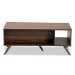 Baxton Studio Naoki Modern and Contemporary Two-Tone Grey and Walnut Finished Wood 1-Drawer Coffee Table - BSOLV15CFT15140-Columbia/Dark Grey-CT