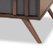 Baxton Studio Naoki Modern and Contemporary Two-Tone Grey and Walnut Finished Wood 1-Drawer Coffee Table - BSOLV15CFT15140-Columbia/Dark Grey-CT