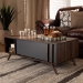 Baxton Studio Naoki Modern and Contemporary Two-Tone Grey and Walnut Finished Wood 1-Drawer Coffee Table - BSOLV15CFT15140-Columbia/Dark Grey-CT