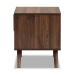 Baxton Studio Naoki Modern and Contemporary Two-Tone Grey and Walnut Finished Wood 1-Drawer Nightstand - BSOLV15ST15240-Columbia/Dark Grey-NS