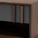 Baxton Studio Naoki Modern and Contemporary Two-Tone Grey and Walnut Finished Wood 1-Drawer Nightstand - BSOLV15ST15240-Columbia/Dark Grey-NS