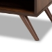 Baxton Studio Naoki Modern and Contemporary Two-Tone Grey and Walnut Finished Wood 1-Drawer Nightstand - BSOLV15ST15240-Columbia/Dark Grey-NS