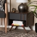 Baxton Studio Naoki Modern and Contemporary Two-Tone Grey and Walnut Finished Wood 1-Drawer Nightstand - BSOLV15ST15240-Columbia/Dark Grey-NS