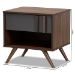Baxton Studio Naoki Modern and Contemporary Two-Tone Grey and Walnut Finished Wood 1-Drawer Nightstand - BSOLV15ST15240-Columbia/Dark Grey-NS