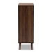 Baxton Studio Naoki Modern and Contemporary Two-Tone Grey and Walnut Finished Wood 2-Door Shoe Cabinet - BSOLV15SC15150-Columbia/Dark Grey-Shoe Cabinet