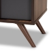 Baxton Studio Naoki Modern and Contemporary Two-Tone Grey and Walnut Finished Wood 2-Door Shoe Cabinet - BSOLV15SC15150-Columbia/Dark Grey-Shoe Cabinet