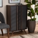 Baxton Studio Naoki Modern and Contemporary Two-Tone Grey and Walnut Finished Wood 2-Door Shoe Cabinet - BSOLV15SC15150-Columbia/Dark Grey-Shoe Cabinet