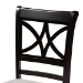 Baxton Studio Julia Modern and Contemporary Grey Fabric Upholstered and Dark Brown Finished Wood 5-Piece Dining Set - BSOJulia-Grey/Dark Brown-5PC Dining Set