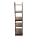 Baxton Studio Michio Modern and Contemporary Walnut Brown Finished 5-Tier Wood Geometric Living Room Display Shelf - BSOSEDV50140-Columbia-Shelf