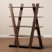 Baxton Studio Michio Modern and Contemporary Walnut Brown Finished 5-Tier Wood Geometric Living Room Display Shelf - BSOSEDV50140-Columbia-Shelf