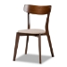 Baxton Studio Iora Mid-Century Modern Transitional Light Beige Fabric Upholstered and Walnut Brown Finished Wood 4-Piece Dining Chair Set - BSOIora-Latte/Walnut-DC