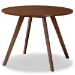 Baxton Studio Rika Mid-Century Modern Transitional Light Grey Fabric Upholstered and Walnut Brown Finished Wood 5-Piece Dining Set - BSOIora/Hexa-Smoke/Walnut-5PC Dining Set