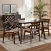 Baxton Studio Eleri Mid-Century Modern Transitional Light Beige Fabric Upholstered and Walnut Brown Finished Wood 5-Piece Dining Set - BSODelvin/Fiesta-Latte/Walnut-5PC Dining Set