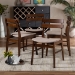 Baxton Studio Devlin Mid-Century Modern Transitional Light Beige Fabric Upholstered and Walnut Brown Finished Wood 4-Piece Dining Chair Set - BSODelvin-Latte/Walnut-DC