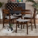 Baxton Studio Devlin Mid-Century Modern Transitional Light Grey Fabric Upholstered and Walnut Brown Finished Wood 4-Piece Dining Chair Set - BSODelvin-Smoke/Walnut-DC