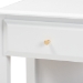 Baxton Studio Naomi Classic and Transitional White Finished Wood 1-Drawer Bedroom Nightstand - BSOMG0038-White-NS
