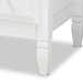 Baxton Studio Naomi Classic and Transitional White Finished Wood 3-Drawer Bedroom Chest - BSOMG0038-White-3DW-Chest