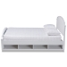 Baxton Studio Elise Classic and Traditional Transitional White Finished Wood Full Size Storage Platform Bed - BSOMG0038-White-Full