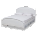 Baxton Studio Elise Classic and Traditional Transitional White Finished Wood Full Size Storage Platform Bed - BSOMG0038-White-Full