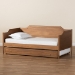 Baxton Studio Alya Classic Traditional Farmhouse Walnut Brown Finished Wood Twin Size Daybed with Roll-Out Trundle Bed - BSOMG0016-1-Walnut-Daybed with Trundle