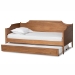 Baxton Studio Alya Classic Traditional Farmhouse Walnut Brown Finished Wood Twin Size Daybed with Roll-Out Trundle Bed - BSOMG0016-1-Walnut-Daybed with Trundle