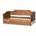Baxton Studio Alya Classic Traditional Farmhouse Walnut Brown Finished Wood Twin Size Daybed with Roll-Out Trundle Bed - BSOMG0016-1-Walnut-Daybed with Trundle