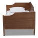 Baxton Studio Alya Classic Traditional Farmhouse Walnut Brown Finished Wood Twin Size Daybed - BSOMG0016-1-Walnut-Daybed