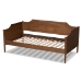 Baxton Studio Alya Classic Traditional Farmhouse Walnut Brown Finished Wood Twin Size Daybed - BSOMG0016-1-Walnut-Daybed