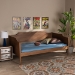 Baxton Studio Alya Classic Traditional Farmhouse Walnut Brown Finished Wood Twin Size Daybed - BSOMG0016-1-Walnut-Daybed